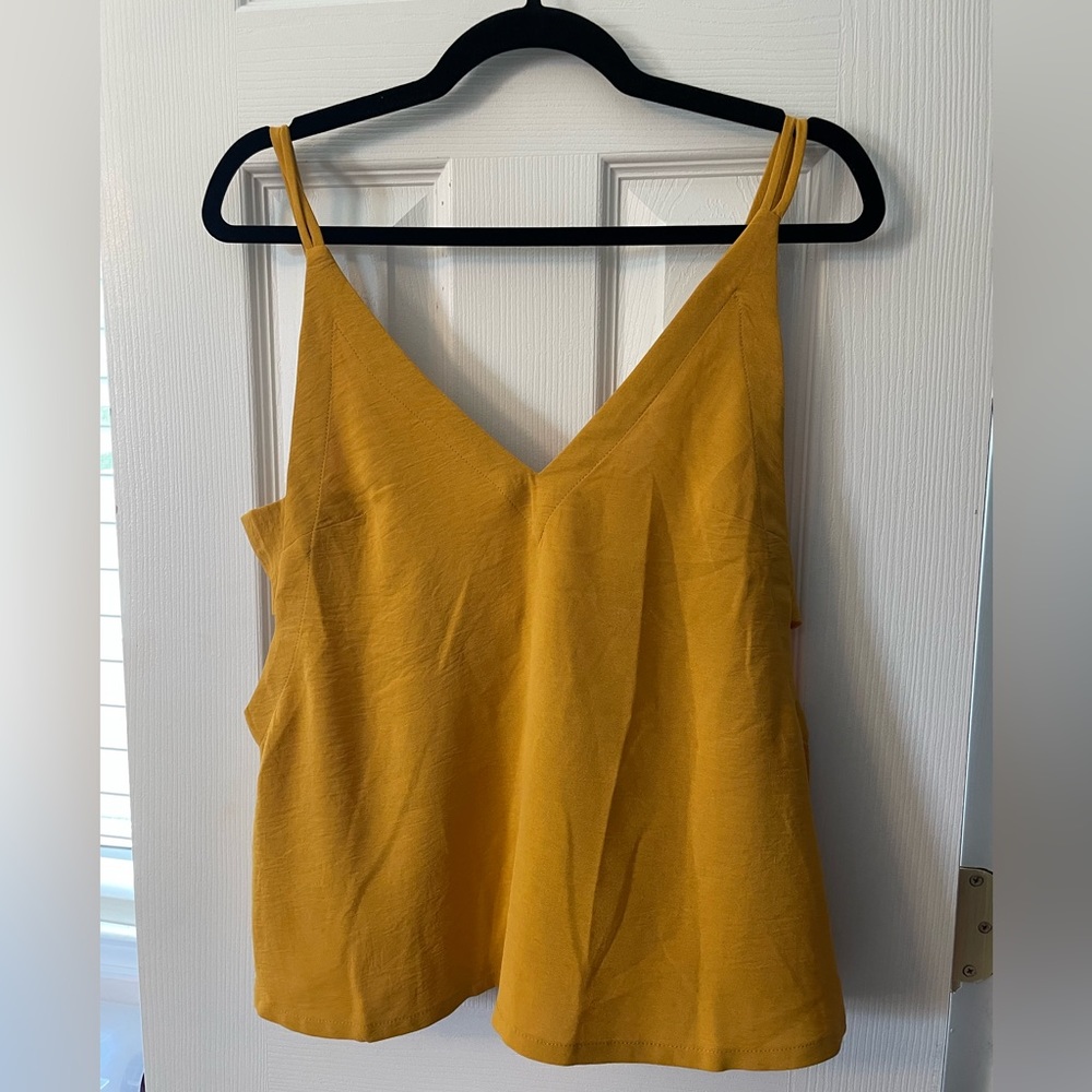 Lulu’s Yellow Tie Back Cutout Tank Top